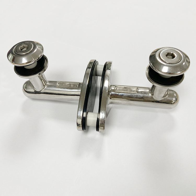 Casting Stainless Steel Glass Balcony Railing Tube Post Mounted Clamp Fittings Staircase Accessories