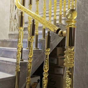 Foshan Pillar Clear Staircase Column Indoor Stair Design Crystal Modern Stair Railings / Handrails,indoor Stair Lz - Series