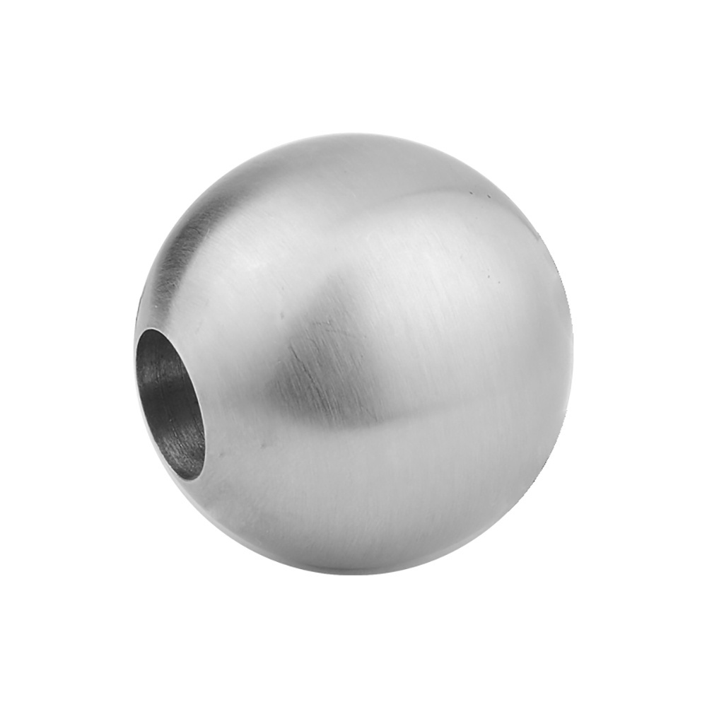 Balustrade Handrail Solid Inox Round Ball Fittings Stainless Steel Staircase Handrail Post Tube End Cap