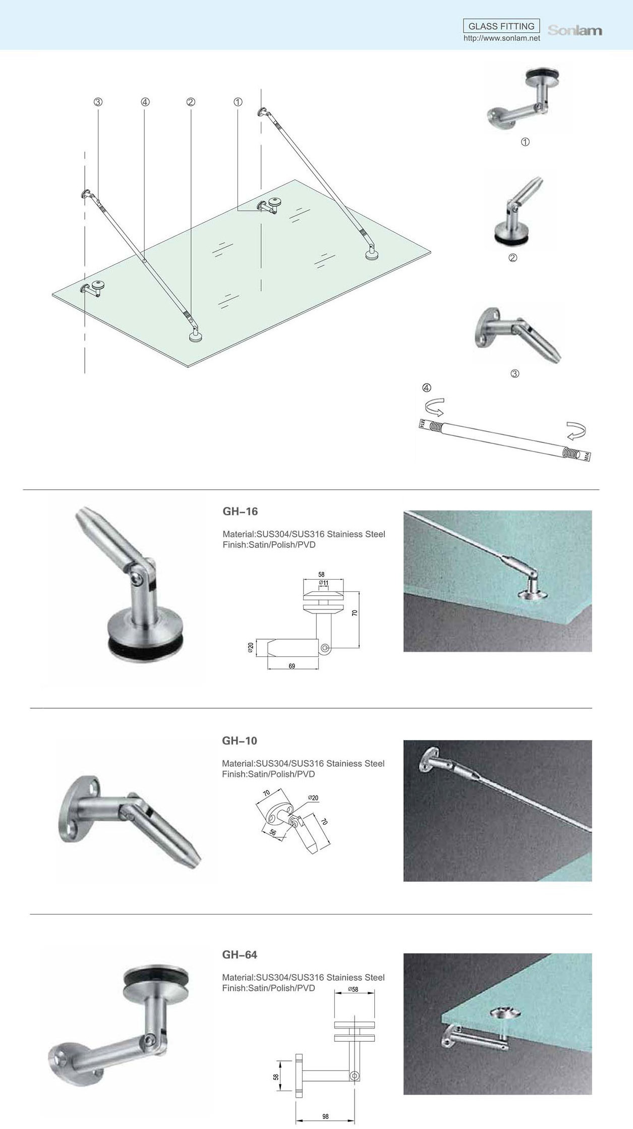 Wholesale Durable Glass Canopy Hardware Awning with Stainless Steel SUS304 316 for Windows and Door Cheapest Price in The Market