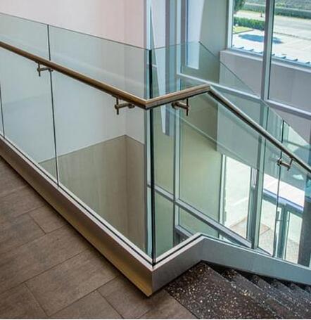 Aluminum Balustrade System Stainless Steel Tempered Glass Railing Aluminum U Channel