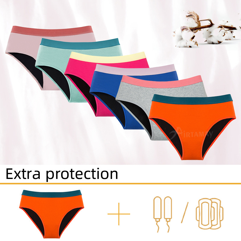 Culotte Menstruelle Period Panties Oeko Tex Calzon Menstrual Reusable Cycle Teen Underwear Leak Proof 4 Layers For Young Girls