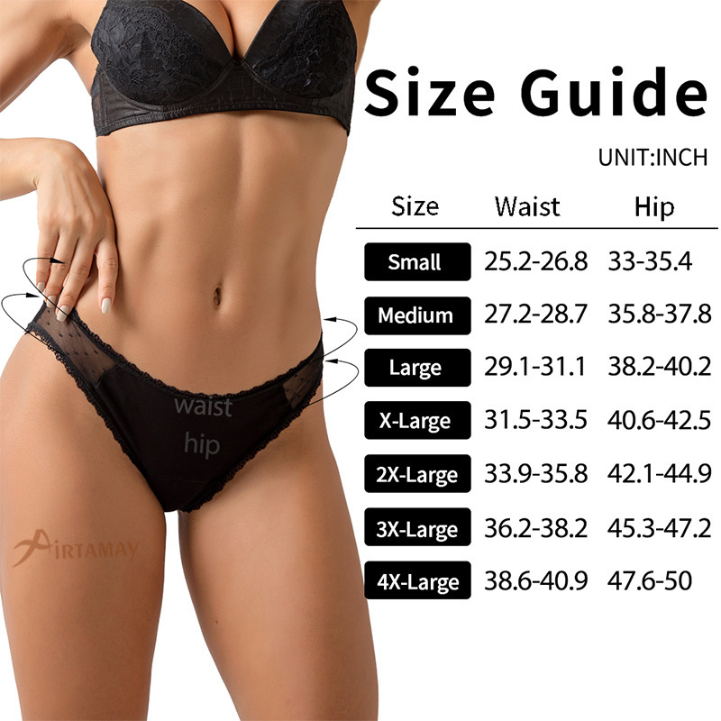 Wholesale 4 Layers Lace Bragas Menstruales Women Incontinence Underwear Bikini Bamboo Period Pants Menstrual Panties For Women