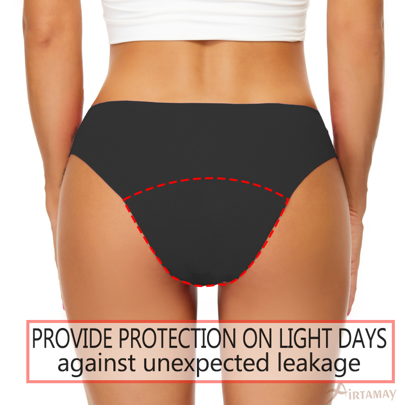 Airtamay Leak Proof Menstrual Panty Eu/us Plus Size Underwear Seamless Period Panties For Female Culotte Menstruelle