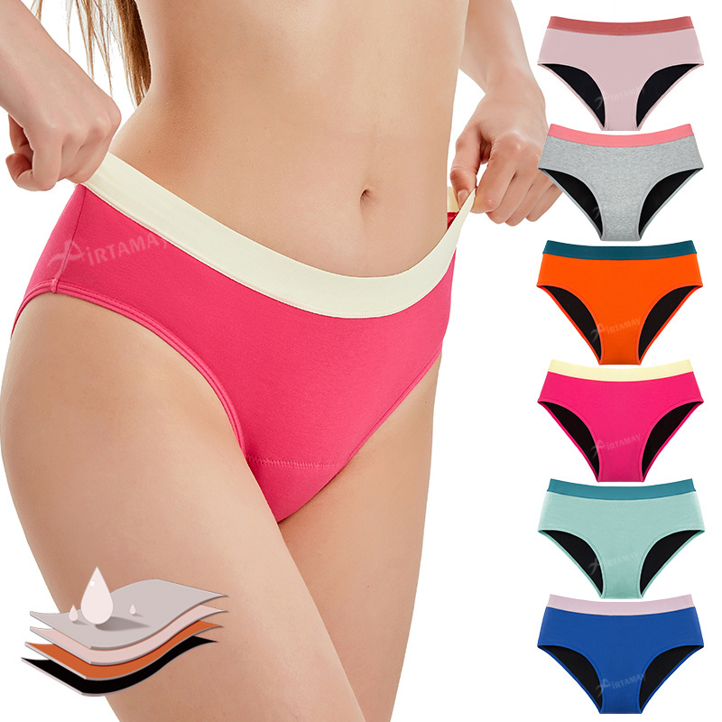 Culotte Menstruelle Period Panties Oeko Tex Calzon Menstrual Reusable Cycle Teen Underwear Leak Proof 4 Layers For Young Girls