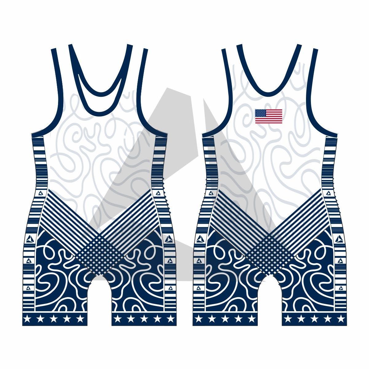 Wholesale freestyle advanced pattern sublimation wrestling singlet unisex