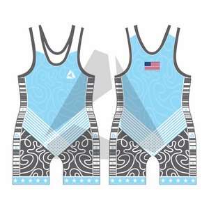 Wholesale freestyle advanced pattern sublimation wrestling singlet unisex