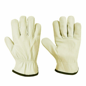 Leather Driver Work Gloves, Black Cowhide Leather Shooting Gloves for industrial Gloves