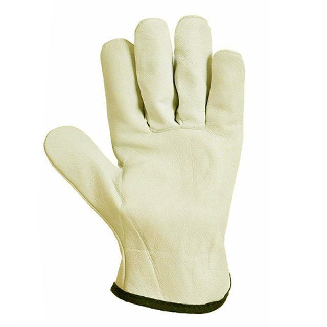 Leather Driver Work Gloves, Black Cowhide Leather Shooting Gloves for industrial Gloves