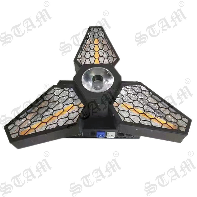 aircraft engine fan light triangle vintage bar light matrix maple leaf lamp dj disco light