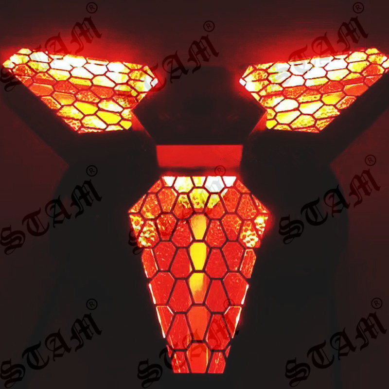 aircraft engine fan light triangle vintage bar light matrix maple leaf lamp dj disco light