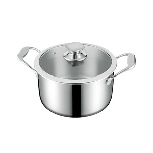 Hot Selling 340 Stainless Steel Cookware Non Stick Cooking Pan 3 Ply Stainless Steel Saucepan