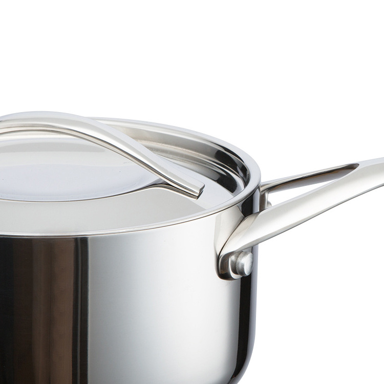 Factory Price 7.8inch Stainless Steel Sauce Milk Pan Cooking Durable Non Stick Saucepan