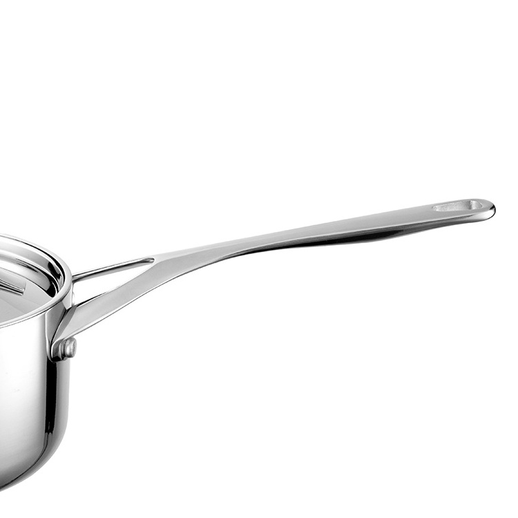 Competitive Price 3QT 3ply 316 Stainless Steel Saucepan Nonstick Sauce Milk Pan With Cover