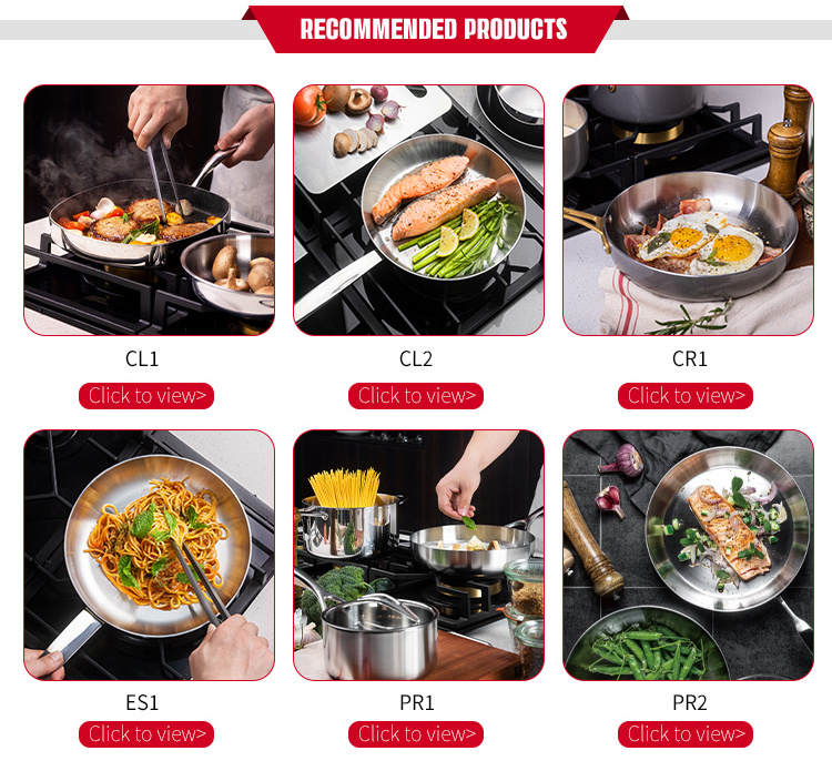 Factory Price 3ply Stainless Steel Casserole Sauce Pans Honeycomb Nonstick Frying Pan Cookware