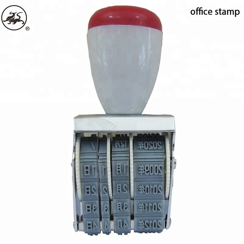 office use digital date hand stamp,automatic metal number stamp dater stamper with ink pad stamp pad