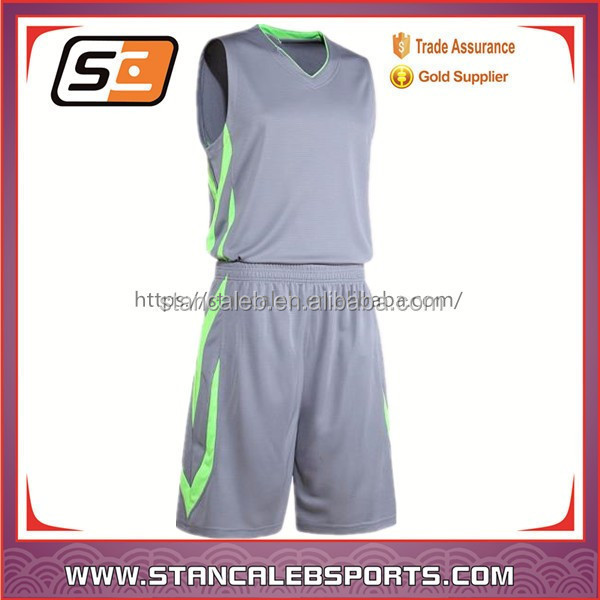 Stan Caleb design gray your own basketball jersey 2017