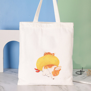 Quality Canvas Cotton Tote Shopping Bag Calico Shopper Bags With Logo Printed Custom Printed Tote Bag With Zipper