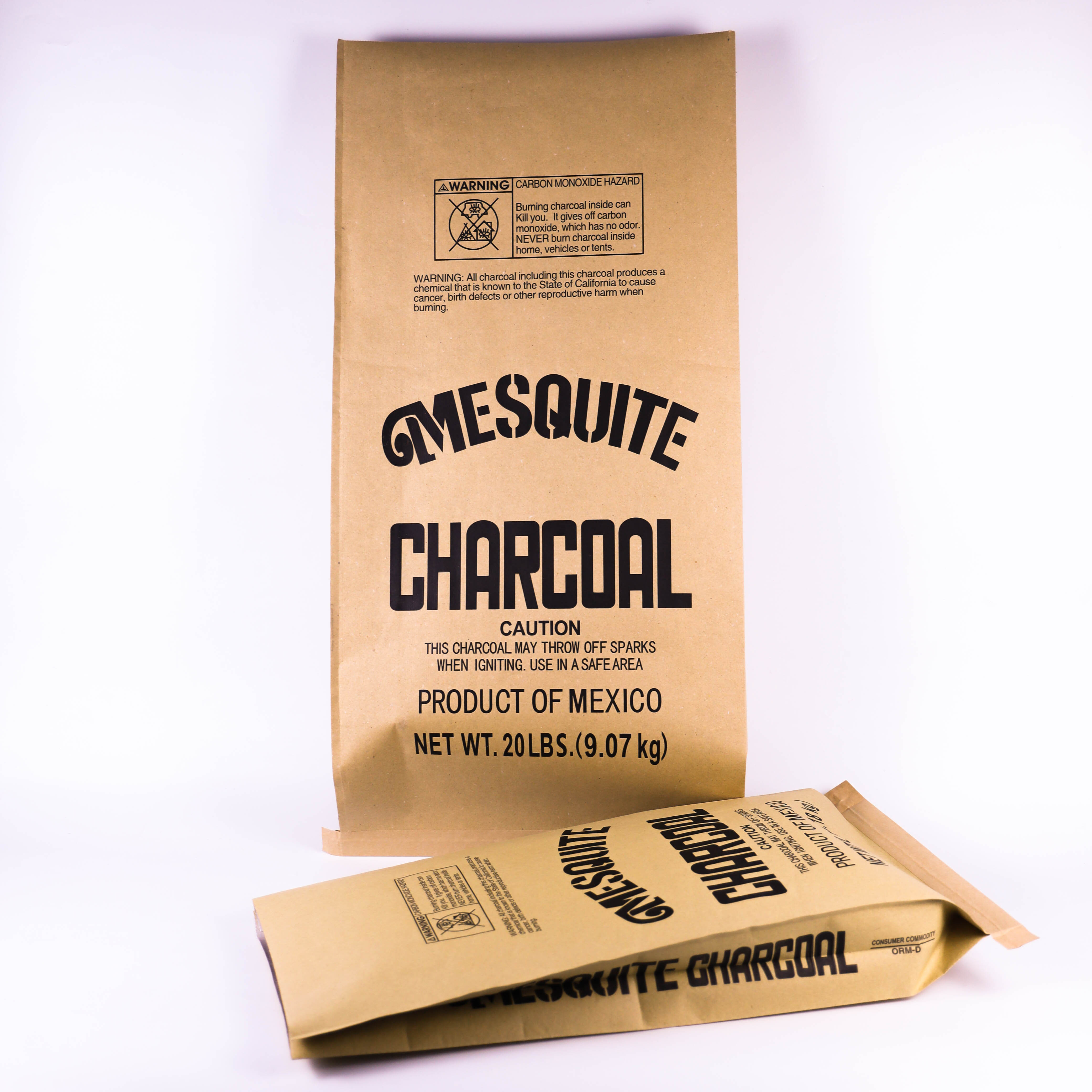 Recyclable Best Seller 3 ply brown kraft paper bags charcoal brown paper Coal Briquette bags