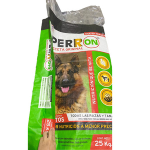 Chinese supplier customized gravure printing plastic cat dog food 16kg 18kg 25kg bag nylon pp woven sack for sale