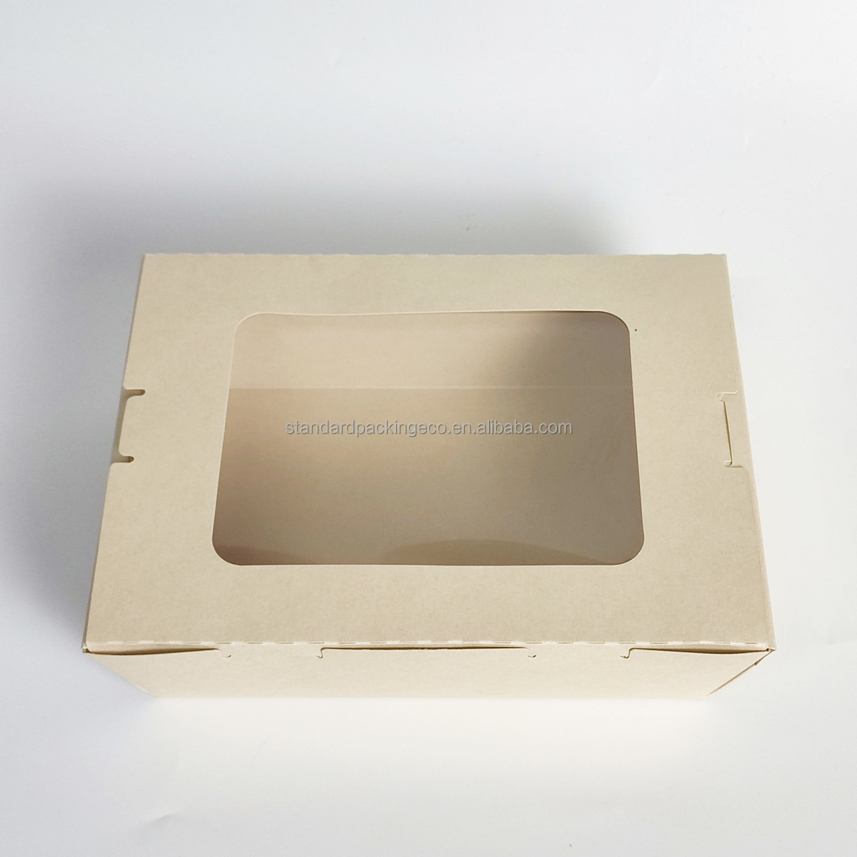 Customized Pizza hamburger Sushi pancake paper box take away food grade paper folded box With Window