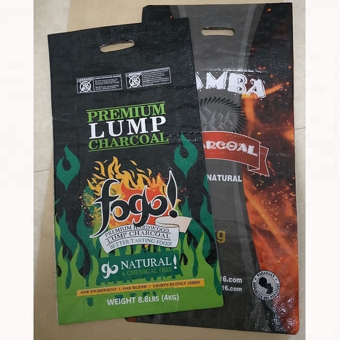 Factory Price BOPP PP Woven Charcoal Sack bbq Charcoal Packing Bags Custom Charcoal Bag