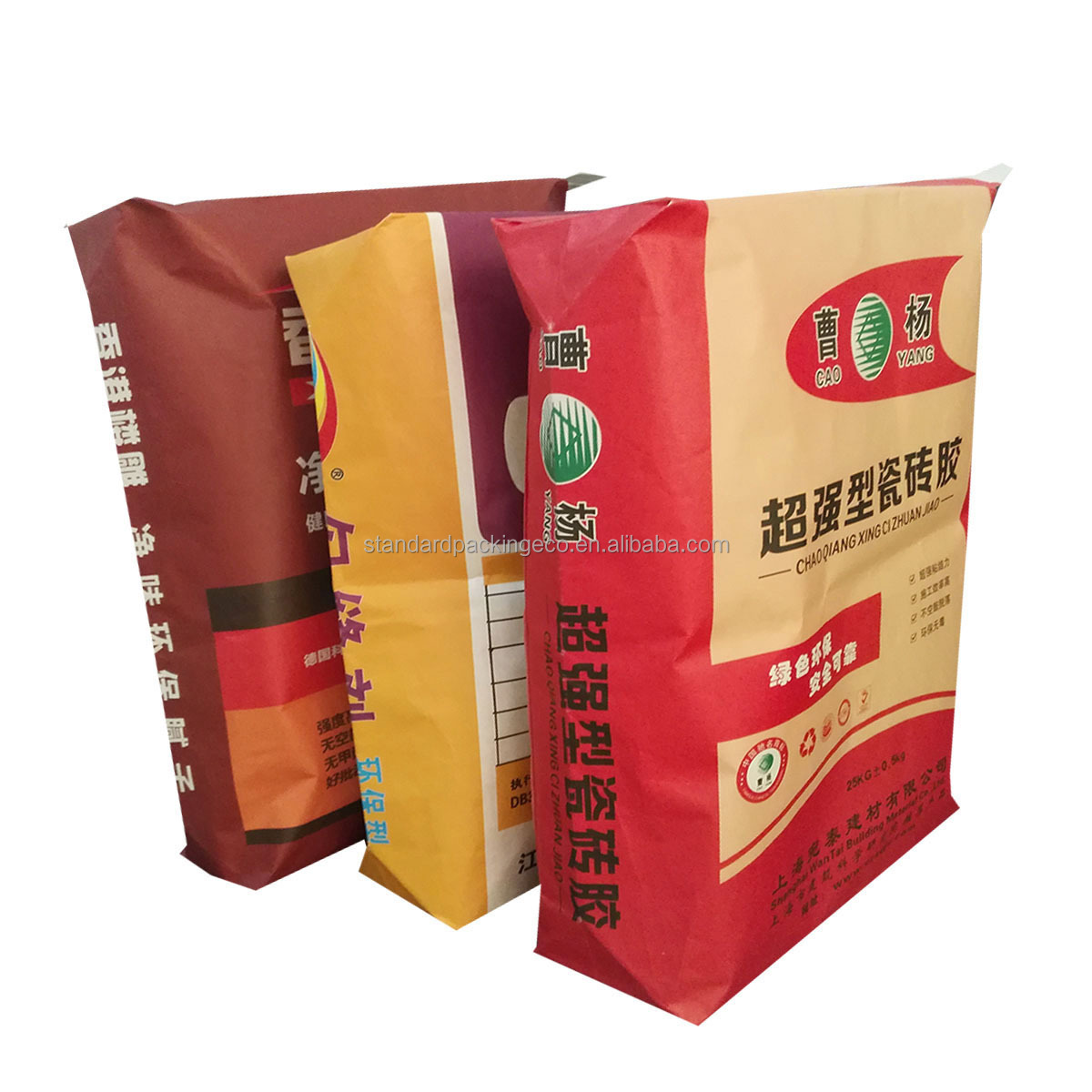 25 Kg 40 Kg 50 Kg Hot Sale Pp Block Bottom Multiwall Kraft Paper Empty Valve Cement Woven Bag