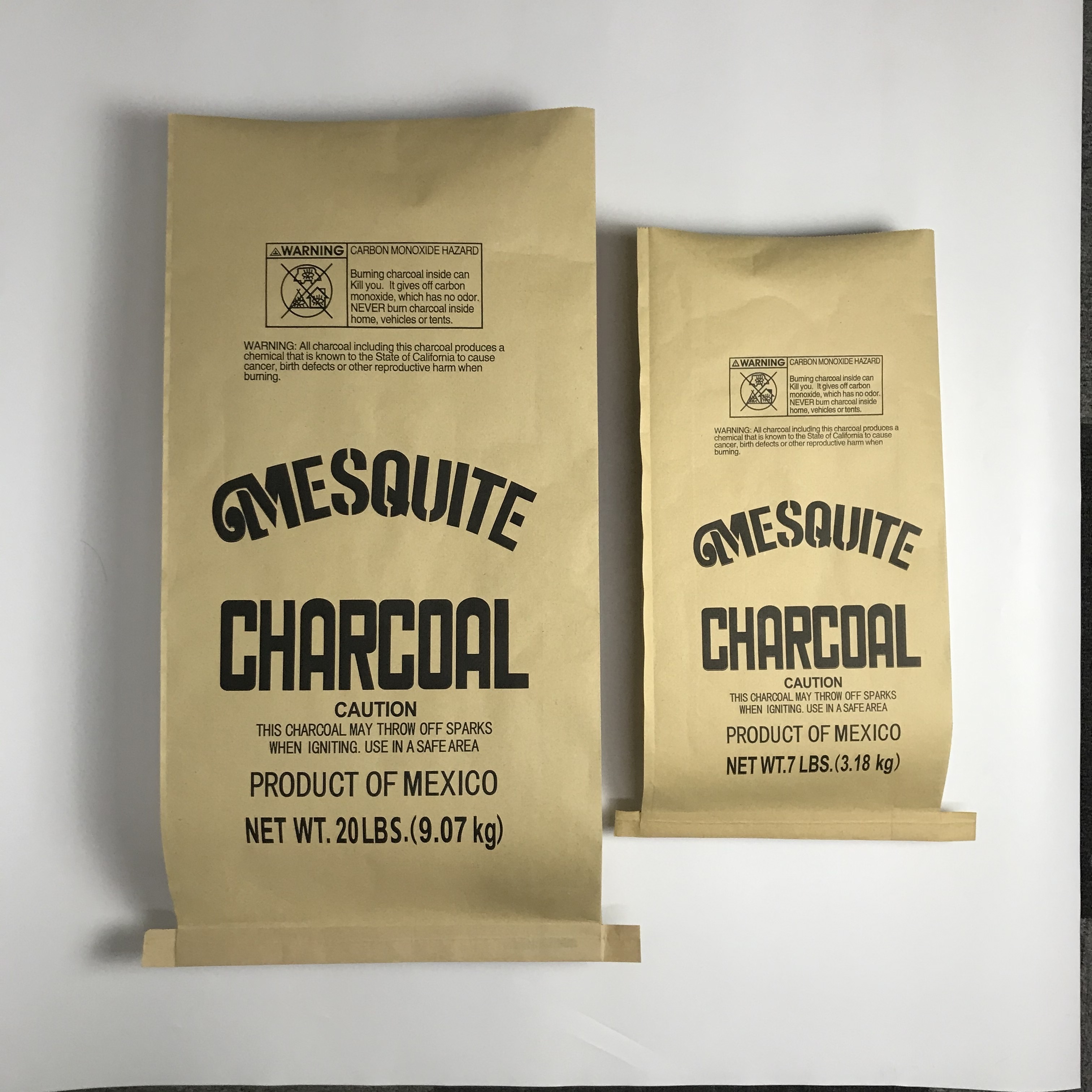 5kg 10kg 20lb 40lb  kraft paper laminated pp woven packaging charcoal bag coal sack barbecue bbq carbon bag