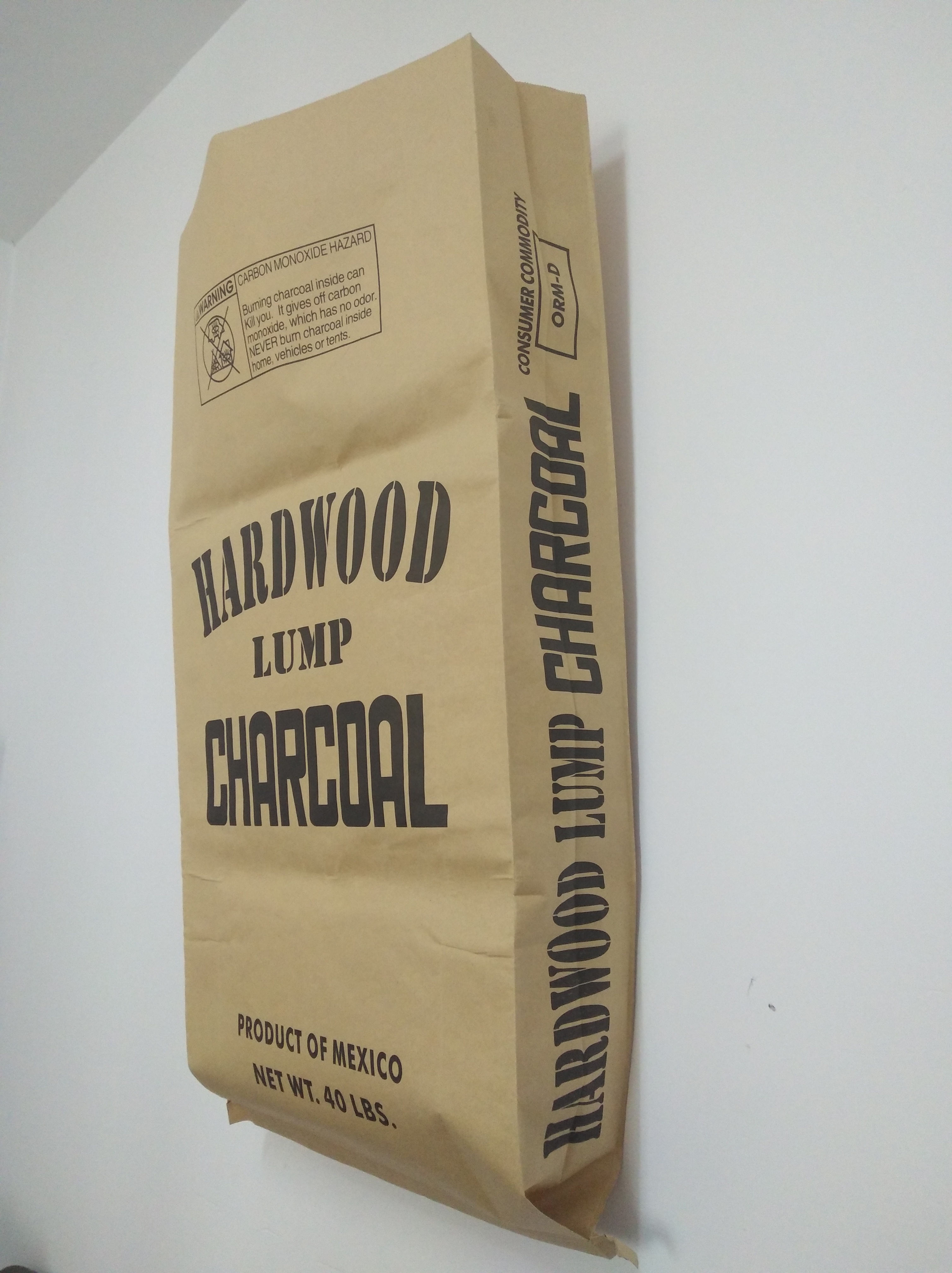 5kg 10kg 20lb 40lb  kraft paper laminated pp woven packaging charcoal bag coal sack barbecue bbq carbon bag