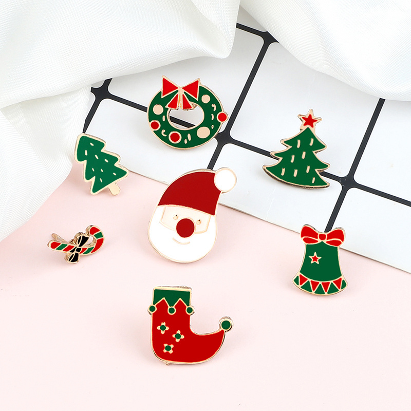 Custom Christmas Enamel Pins Chinese Manufacturer Free Design Metal Crafts Customized Hard Enamel Pins Lapel Pins