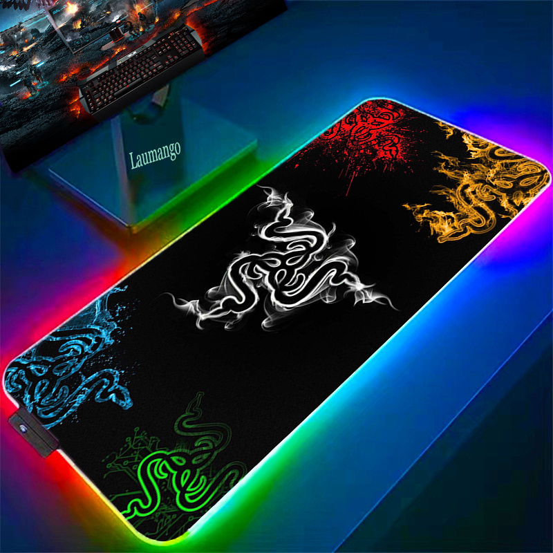 Led Mouse Pad Gaming GRB Cute Anime Wholesale Sublimation Customised Mouse Pad PVC Blank Mouse Pads