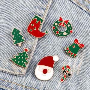 Custom Christmas Enamel Pins Chinese Manufacturer Free Design Metal Crafts Customized Hard Enamel Pins Lapel Pins