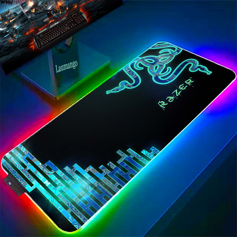 Led Mouse Pad Gaming GRB Cute Anime Wholesale Sublimation Customised Mouse Pad PVC Blank Mouse Pads