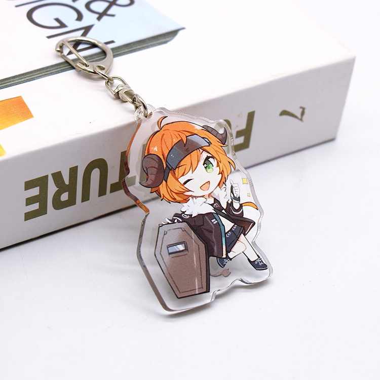 March Expo Custom Printed Acrylic Charms Glitter Plastic Charm Laser Cut Clear Acrylic Keychain Hologram Acrylic Keychain