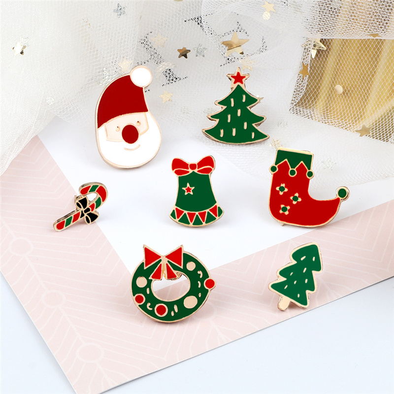 Custom Christmas Enamel Pins Chinese Manufacturer Free Design Metal Crafts Customized Hard Enamel Pins Lapel Pins