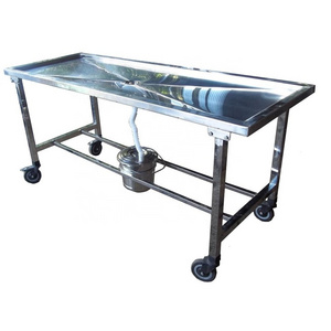 Anatomy Dissection Table Adjustable Dissecting Table stainless Steel mortuary Autopsy Dissecting Table