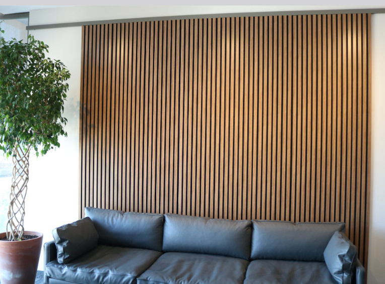 Acoustic Panel Wooden Oak Akoestische Panelen Walnut Sound Proof Wood Slat Wall Akustik Panel