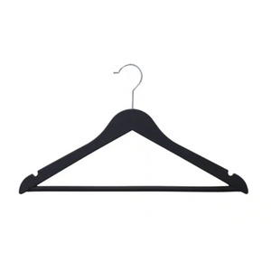 Wholesale heavy duty rubberized non-slip hangers with notches & accessary bar for clothes