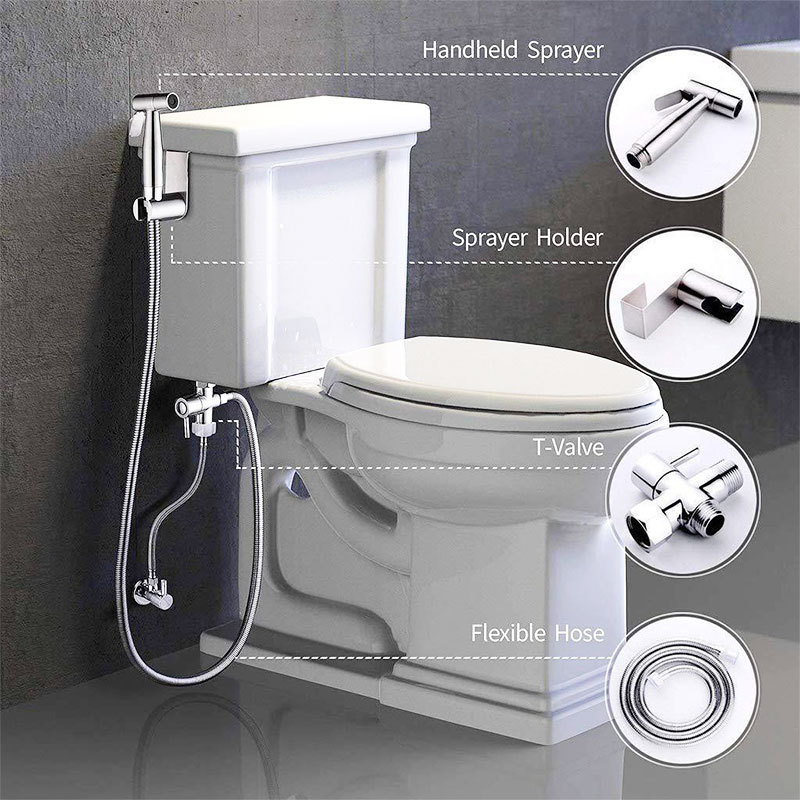 Wholesale Muslim stainless steel Hand Bidet OEM/ODM Jet Bidet Shower Sanitary Ware Feminine Wash Bidet Sprayer