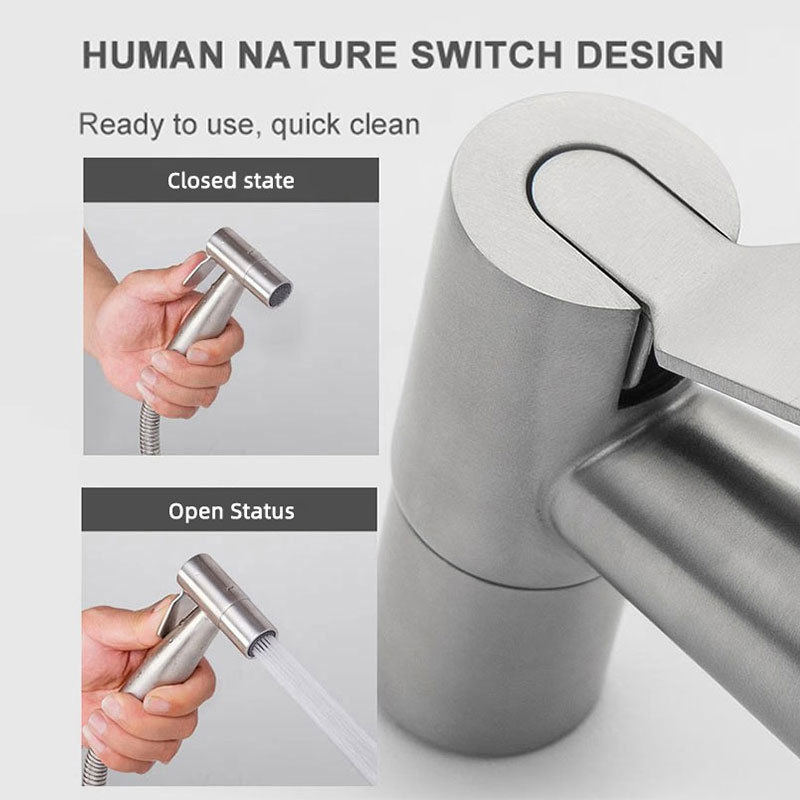 Wholesale Muslim stainless steel Hand Bidet OEM/ODM Jet Bidet Shower Sanitary Ware Feminine Wash Bidet Sprayer