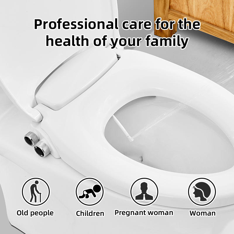 Non-electric V Shape  Hot and cold Water Bidet toilet seat Bathroom Manual Postpartum Care Toilet Seat Bidet