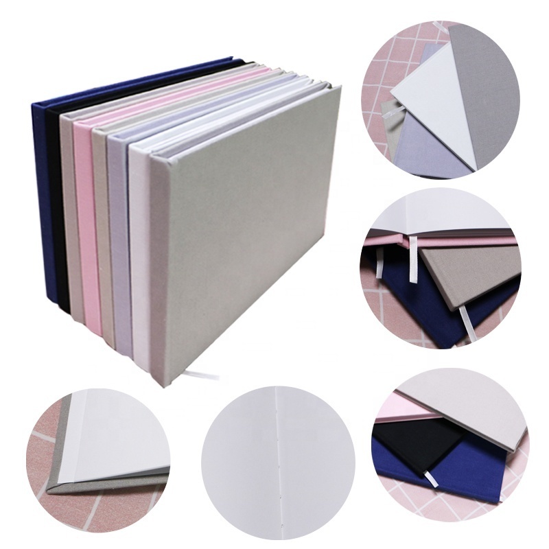 wholesale linen cover blank alternative photo album GUESTBOOK wedding guest book