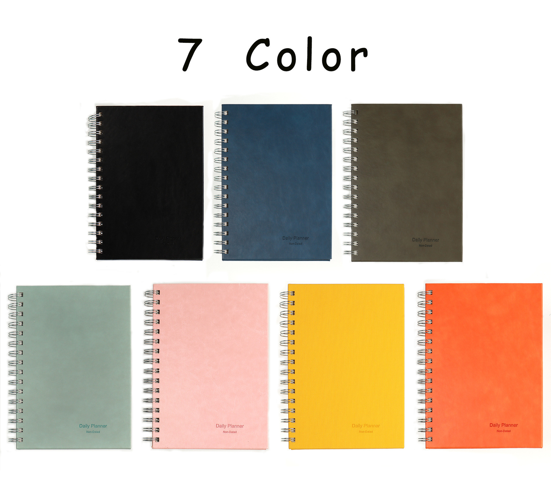 Custom Logo organizer journals private label notebook planners A5 Pure Color Spiral business promotional notebook Planner