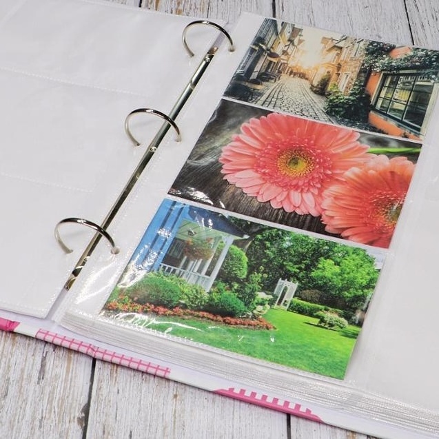 ring binder PP slip in printed photo album book