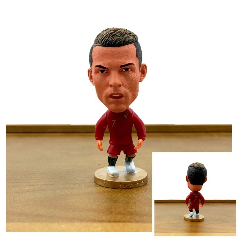 Custom PVC Toys Manufacture Plastic Soccer Players Figures Vinyl Football Player Action Character Figures