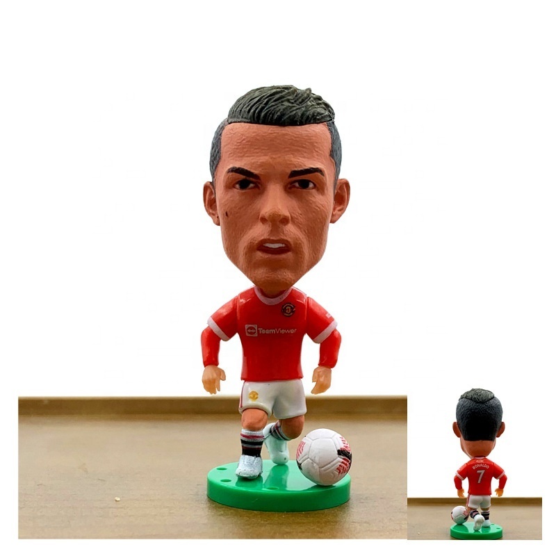 Custom PVC Toys Manufacture Plastic Soccer Players Figures Vinyl Football Player Action Character Figures