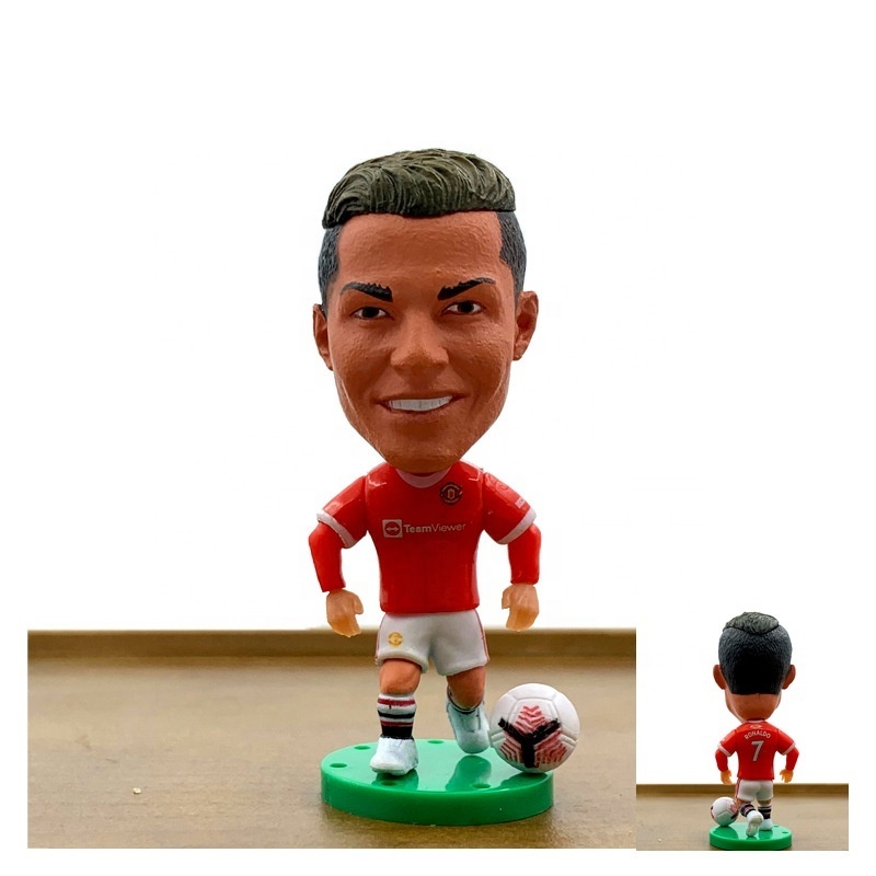 Custom PVC Toys Manufacture Plastic Soccer Players Figures Vinyl Football Player Action Character Figures