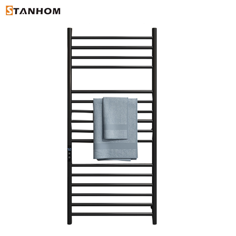 STANHOM Bathroom Stainless Steel Black Smart Electric Heated Towel Racks