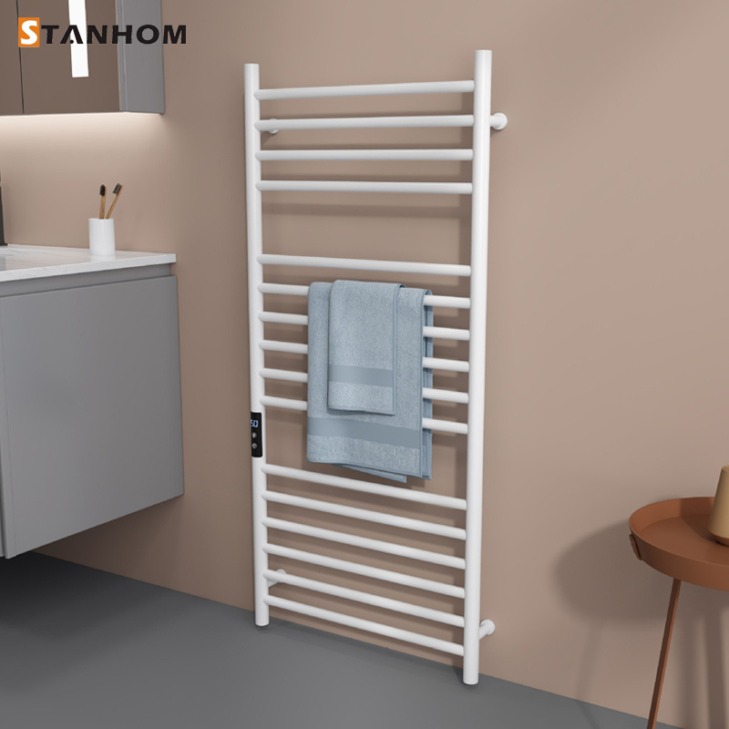 STANHOM Bathroom Stainless Steel Black Smart Electric Heated Towel Racks