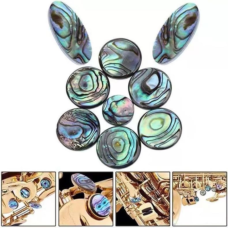 Musical instrument factory direct sales Saxophone natural abalone shell buttons 9 pcs/suit wholesale